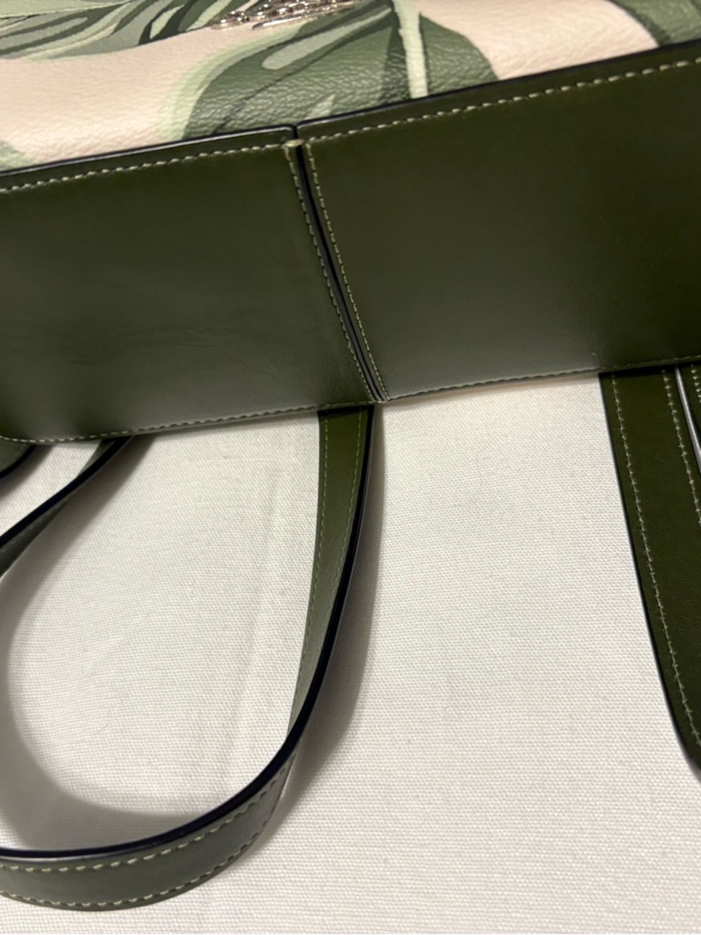 Coach Olive Green Canvas Backpack with Interior Zip Pocket - Picture 3 of 5